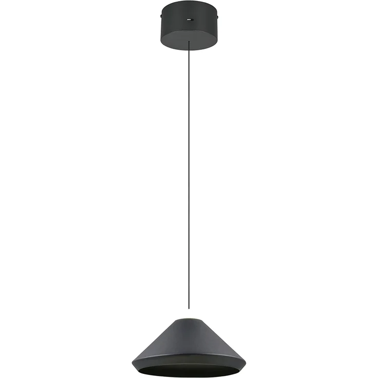 LED Pendelleuchte LAGUNA 1-flammig, höhenverstellbar, Schwarz Ø 30cm – Bild 2