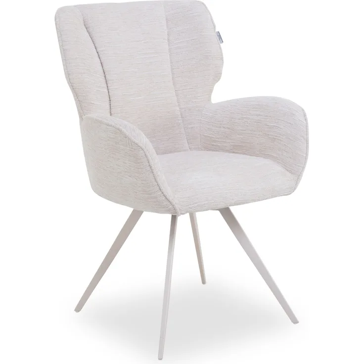 Polsterstuhl SANSIBAR HELLAND BHT 65x91x59 cm beige Esszimmerstuhl Freischwinger Schwingstuhl