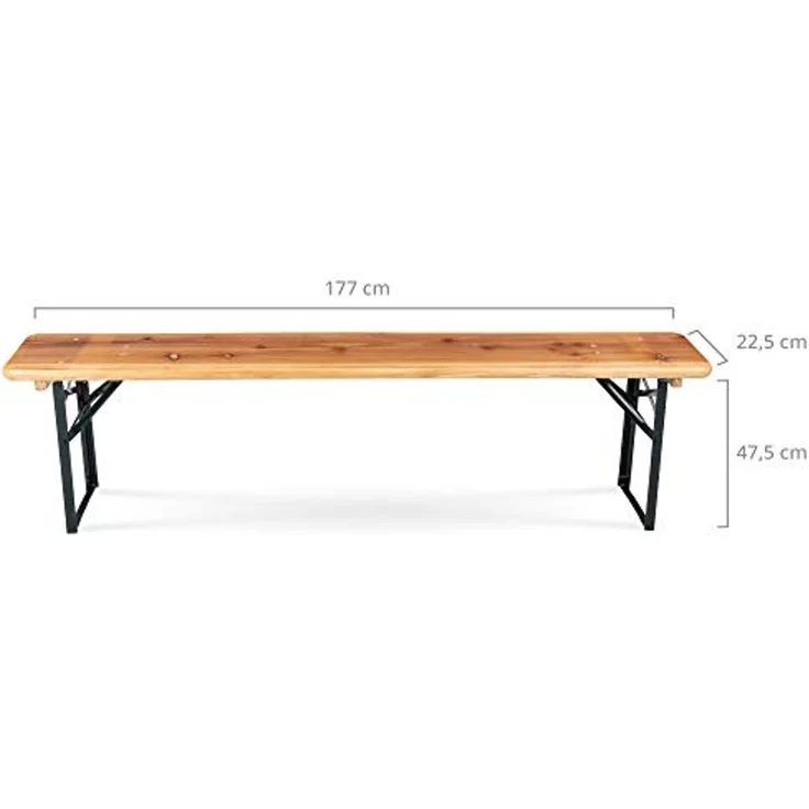 Stagecaptain Sitzbank "Hirschgarten" Bierzeltbank 177 cm (2-St), Gartensitzbank, Campingbank, Gartenbank zusammenklappbar – Bild 2