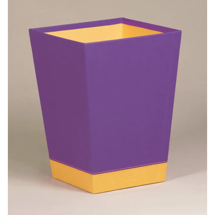 Rhodia 318920C Papierkorb (24 x 24 x 32 cm, praktisch und strapazierfähig, Kunstleder, elegant, ideal für Ihr Büro) 1 Stück, violett