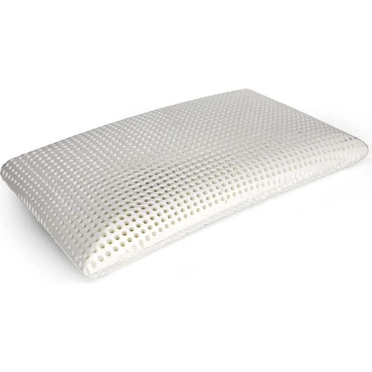 Talamo Italia Kissen für Bett, 100% Made in Italy, Ergonomisches "Seifen"-Kissen aus perforiertem Memory-Schaum, hypoallergen und atmungsaktiv, 70x40xh16 cm