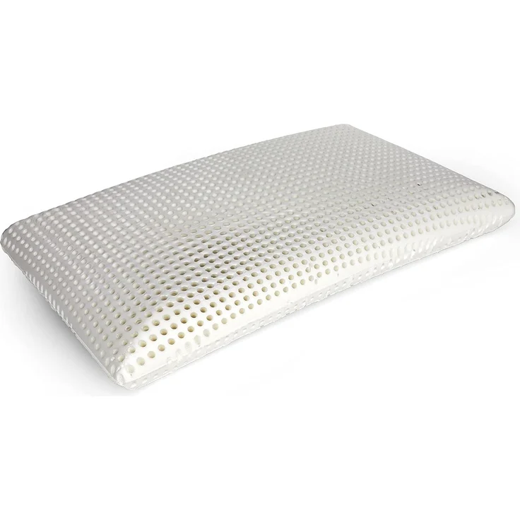 Talamo Italia Kissen für Bett, 100% Made in Italy, Ergonomisches "Seifen"-Kissen aus perforiertem Memory-Schaum, hypoallergen und atmungsaktiv, 70x40xh16 cm