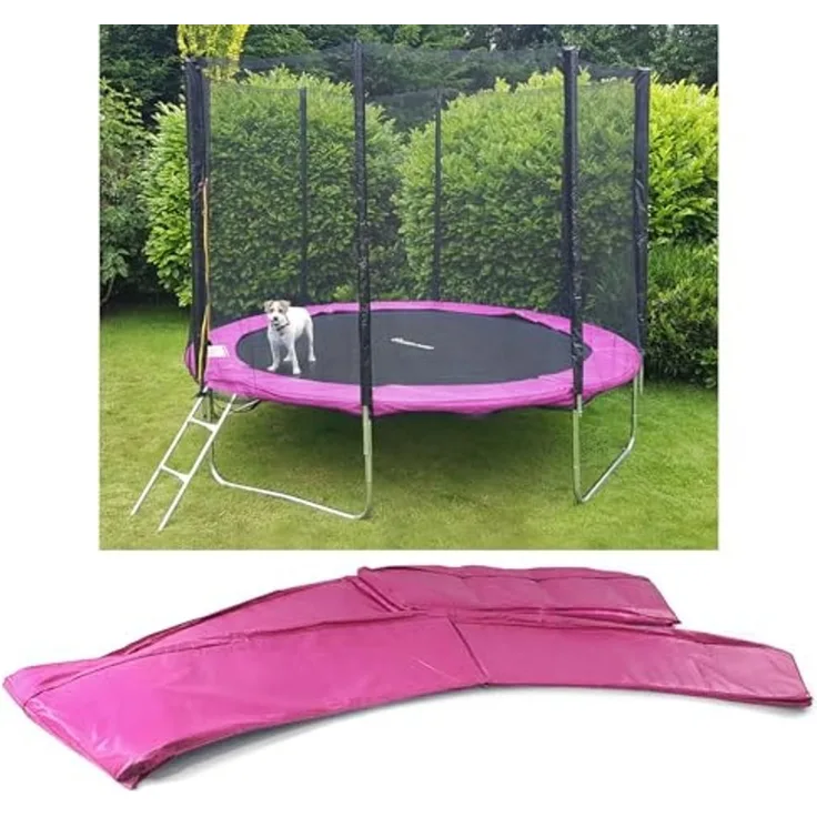 244cm Trampolin Randabdeckung Sprungfedern Schutz 26cm Pink