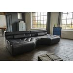 KAWOLA Big Sofa TARA Wohnlandschaft Leder schwarz 76 x 143 x 286 cm