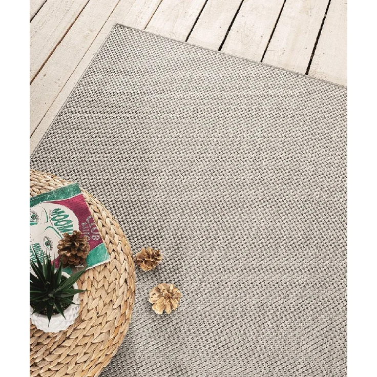 the carpet Mistra - Moderner In- und Outdoor Teppich, perfekt für das Wohnzimmer, Schlafzimmer oder die Terrasse, Wetterfest, langlebig und pflegeleicht, Grau, 80x150 cm – Bild 4