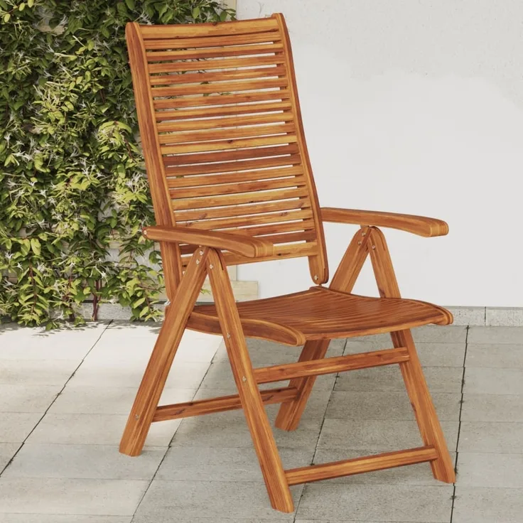 vidaXL Gartenstühle 2 Stk. Klappbar Verstellbar Massivholz Akazie 367699