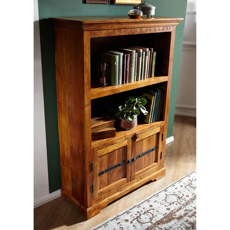 Regal Akazie 98x40x148 honig lackiert OXFORD #01006 – Bild 2