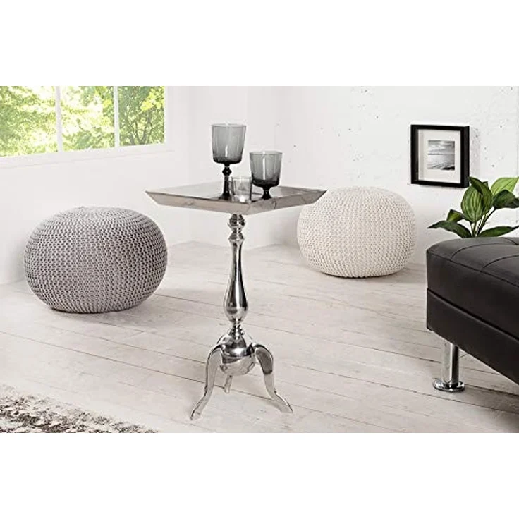 riess-ambiente Beistelltisch TRAYFUL 55cm silber, Metall · Tablett-Tisch · Orientalischer Stil · Handarbeit – Bild 2