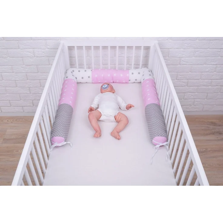 Amilian Nestchenschlange Bettschlange 210cm - Seitenschläferkissen - Nestschlangen, (Nestchenschlange für Kinderbett, Nestchen, Bettumrandung als Kopfschutz, Kantenschutz für Ihr Babybett), Nestchen - Bettumrandung als Kopfschutz - Kantenschutz für Bab... – Bild 3