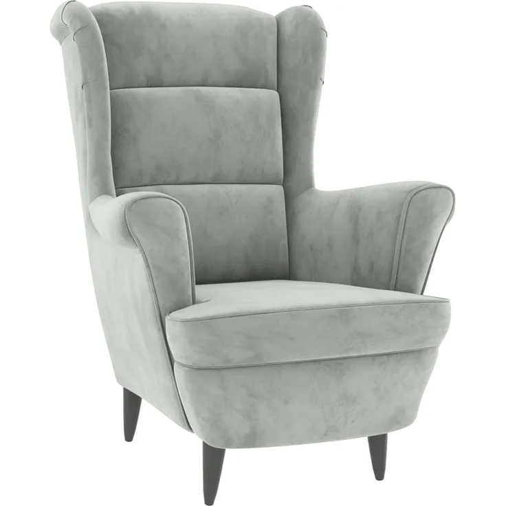 vidaXL Sessel Hellgrau Samt [324059]