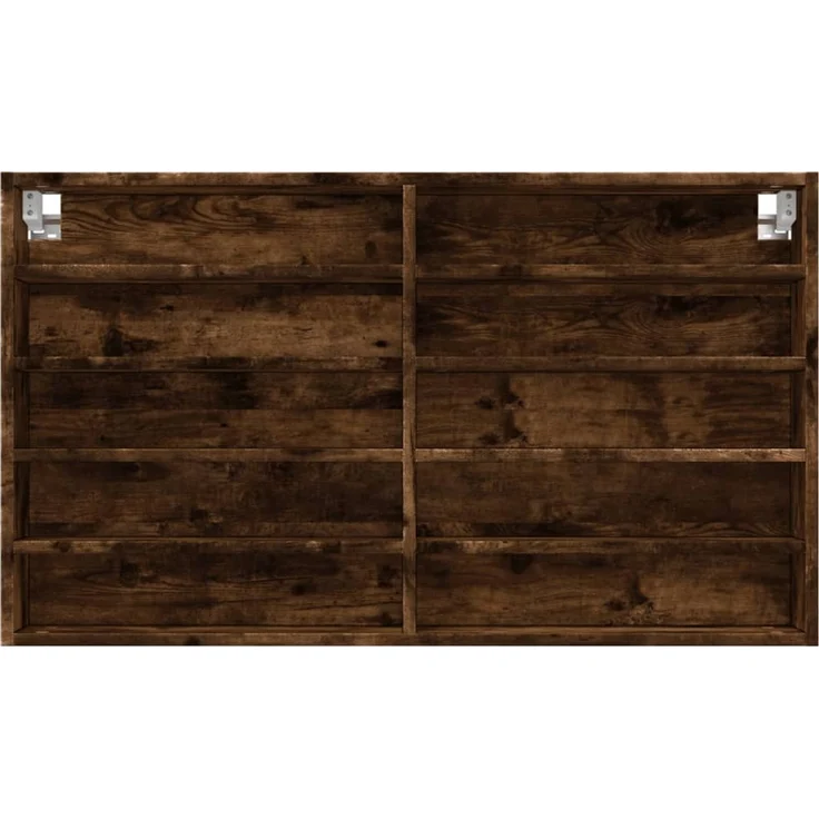 vidaXL Vitrinenschrank Räuchereiche 100x15x58 cm Holzwerkstoff 847930 – Bild 4