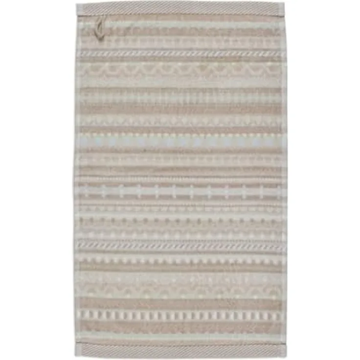 PiP Studio Gästehandtuch Geometric Print Gästehandtuch sand 30x50cm (1 Stück), 100% Baumwolle (325881)