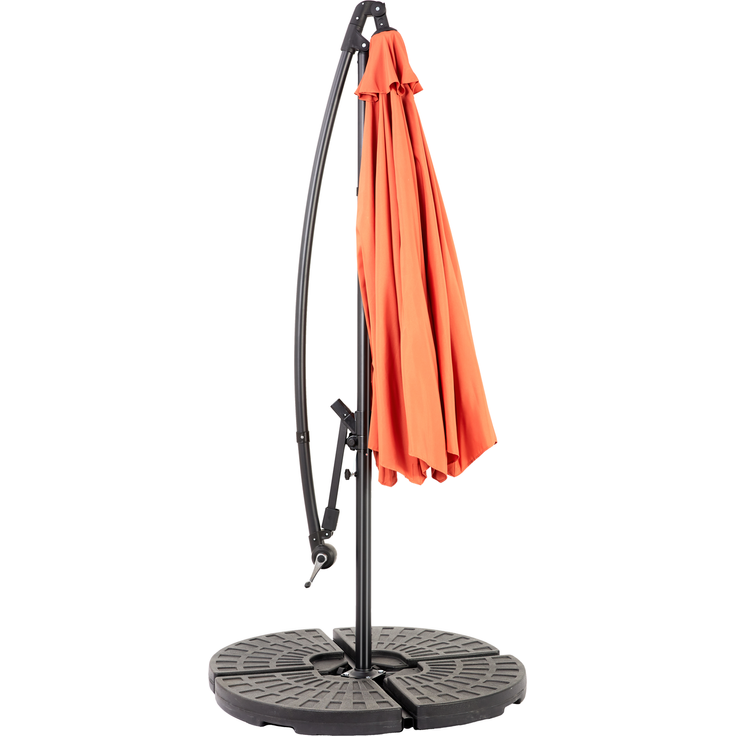LVHOM Sonnenschirm Ø 300 cm, Großer Marktschirm mit Kurbel und Neigefunktion, UV-Schutz 50+, wasserdichter Gartenschirm für Terrasse & Pool, Orange (ohne Ständer) – Bild 8