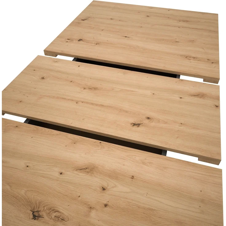 Kulissen-Esstisch >Motion< ausziehbar 190cm, weiß / artisan Eiche Dekor - 150/190x76x90cm (BxHxT) – Bild 4