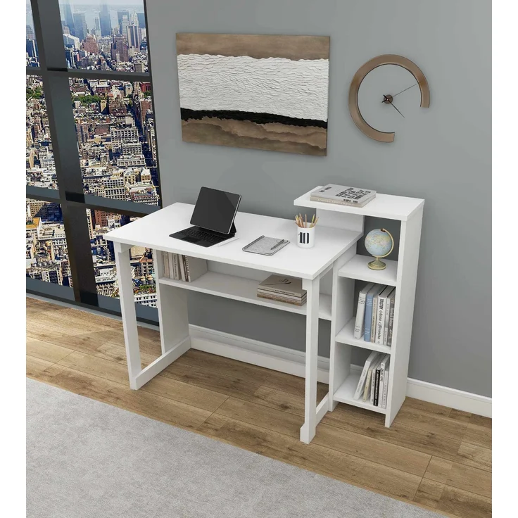 Skye Decor 'Saye - White' Schreibtisch, Weiß, 106 x 92,5 x 50 cm – Bild 1