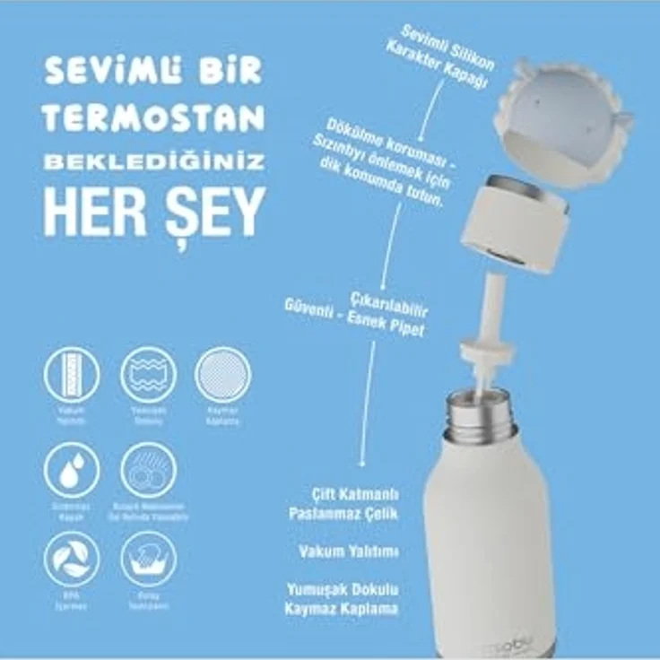 Asobu Bestie Owca - Thermoflasche mit Strohhalm 460 ml – Bild 3