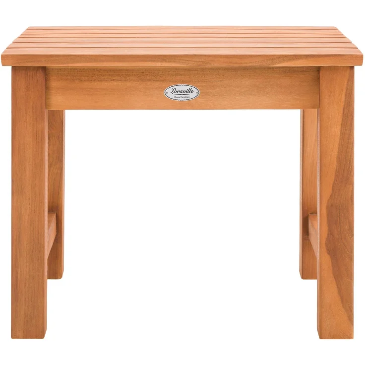 CLP Beistelltisch Frankton Teakholz Sitzhocker Fußhocker wetterfest Garten Terrasse,teak – Bild 5