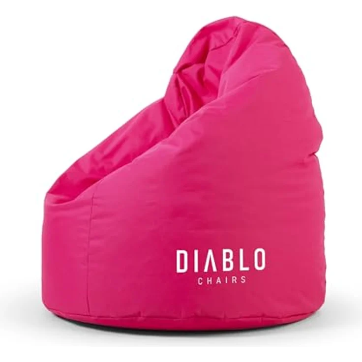 Diablo Kinder-Pouf, Craft Edition, ergonomischer Sitz, mit Granulatfüllung, strapazierfähiges Cordura, wasserdicht, leicht und kompakt, Spielmuster, Maße 80 x 110 x 80 cm, Rosa – Bild 2