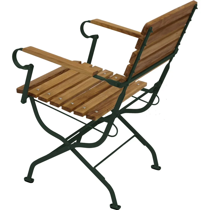 DEGAMO PASSAU II Garnitur 3-teilig, Metall + Robinie, grün/natur, Tisch 77cm rund – Bild 3