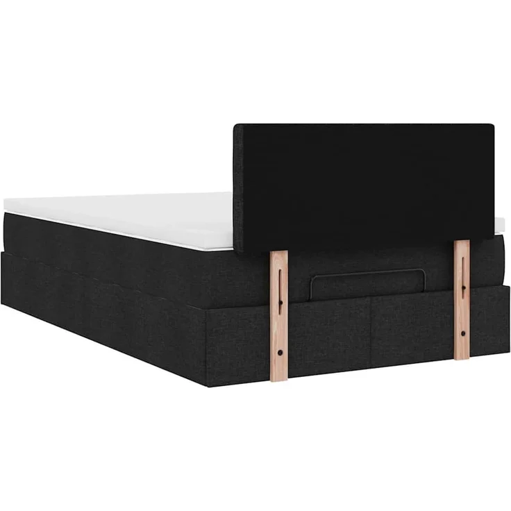 vidaXL Ottoman-Bett mit Matratze Schwarz 120x200 cm Stoff 3311617 – Bild 8
