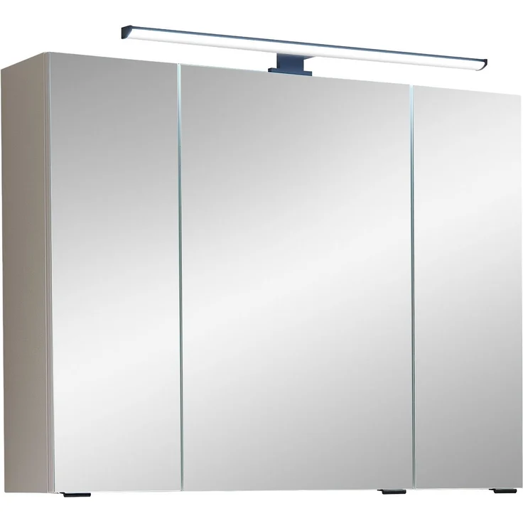 Saphir Badezimmerspiegelschrank Quickset 500, 3 Türen, 80cm breit, LED-Aufsatzleuchte inkl. Schalter und Steckdose – Bild 5