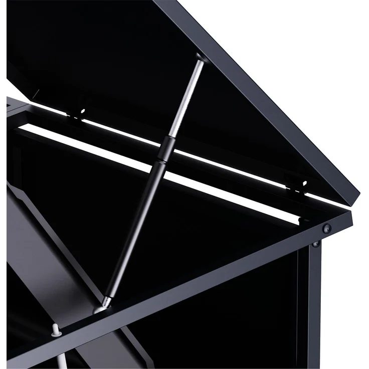 Mülltonnenbox Verkleidung 2er Anthrazit / Holzoptik V2 – Bild 2