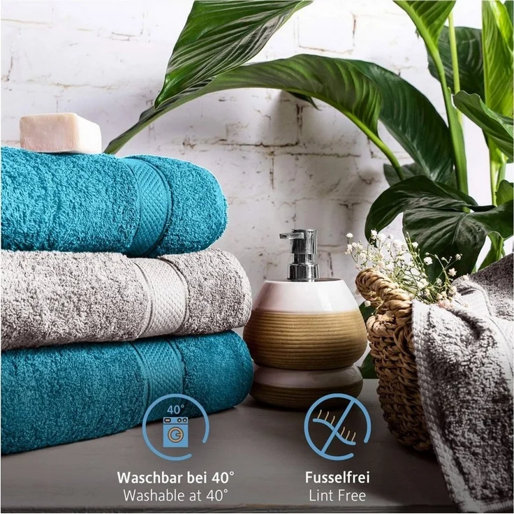 Komfortec Handtuch Set 50x100 cm aus 100 % Baumwolle, Frottee (Packung, 8-St), Handtücher Set, Weich, Towel – Bild 3
