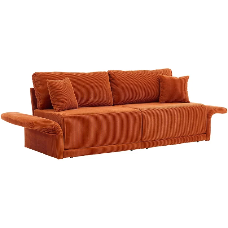 ZUBALIYA Schlafsofa 69.00x23.00 cm, mit Cordbezug, für Wohnzimmer und Apartments, mit stabilem Untergestell, Beige – Bild 14