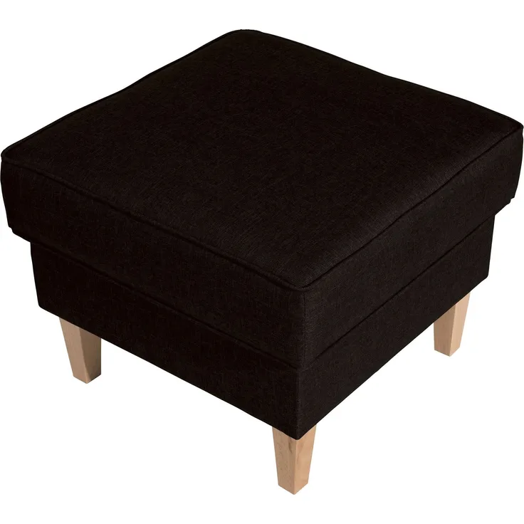 Hocker Karlen Bezug Flachgewebe Buche natur / schoko 22034