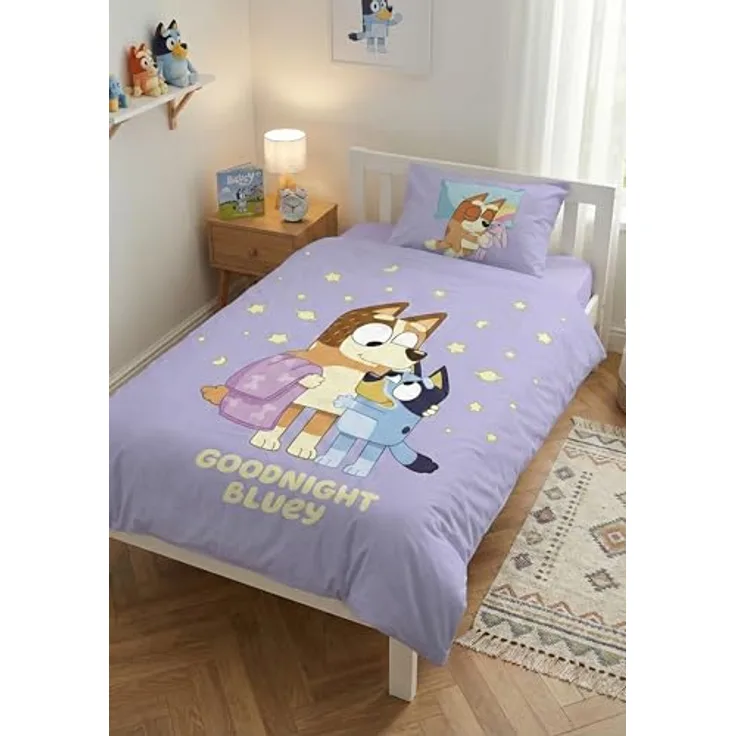 Bluey Kinderbettwäsche Bluey Goodnight Kinderbettwäsche Set 100x135cm
