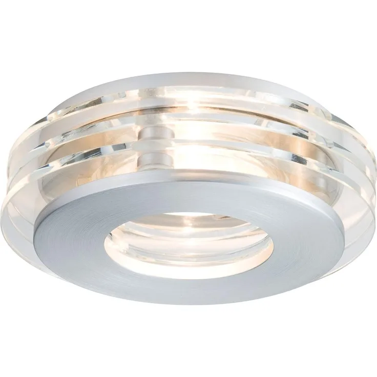 Paulmann Premium Einbauleuchten Set Shell LED 3x3,5W 230V GU10 100mm Alu gebürstet/Glas6468