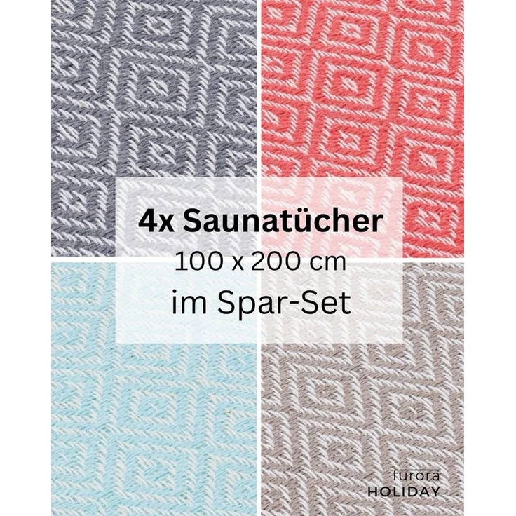 furora HOLIDAY Saunatuch Saunahandtuch Saunatuch Damen + Herren, Hamamtuch groß 100x200 XXL – Bild 2
