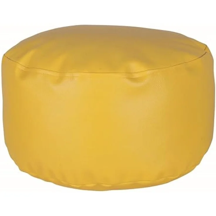 ARANAZ S.L. Griffe aus Holz, oval, Ø 40 x 26 cm, Gelb, gepolsterter und bequemer Sitz – Bild 1