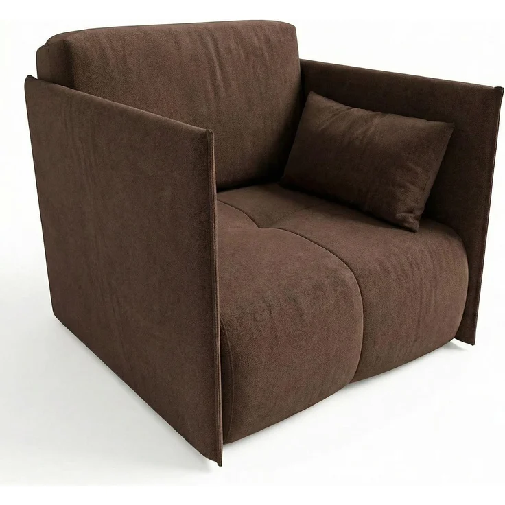 Wohnero24 Design Schlafsessel NESSA 1 - Komfortbett 80 x 195 cm - mit Bettkasten - Braun – Bild 3