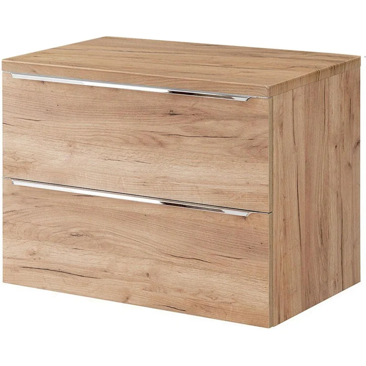 Waschtischunterschrank 81cm mit 2 Auszügen TOSKANA-56 in Wotaneiche, B/H/T ca. 81/59,5/46 cm – Bild 6