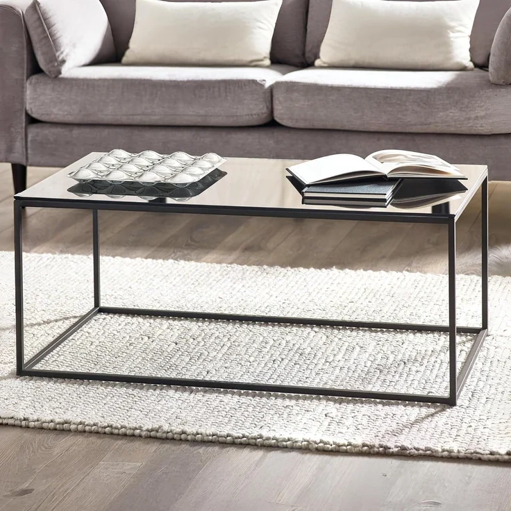 Julian Bowen Chicago Couchtisch, Rauchglas/Schwarz, Einheitsgröße – Bild 1