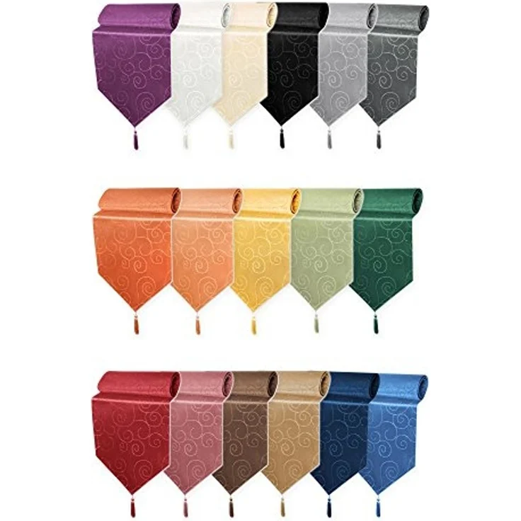Haus und Deko Tischdecke Tischläufer Damast Ornamente klassisch Tischdecke (1-tlg) – Bild 2