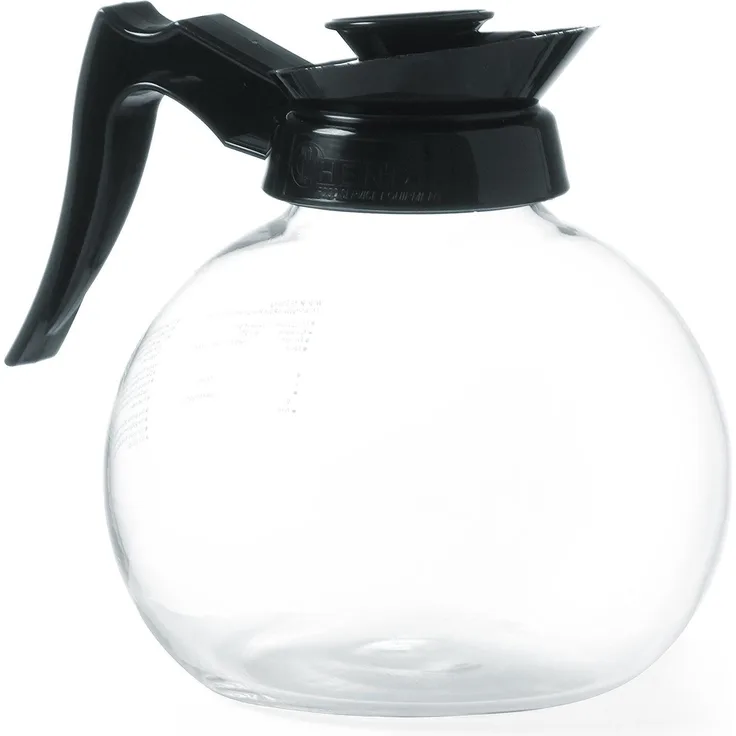 Hendi Glaskanne, mit Polyproplengriff Und, Deckel, Teekanne, Mikrowellenkanne, 1,8L, Ø160x(H)185Mm, Polypropylen