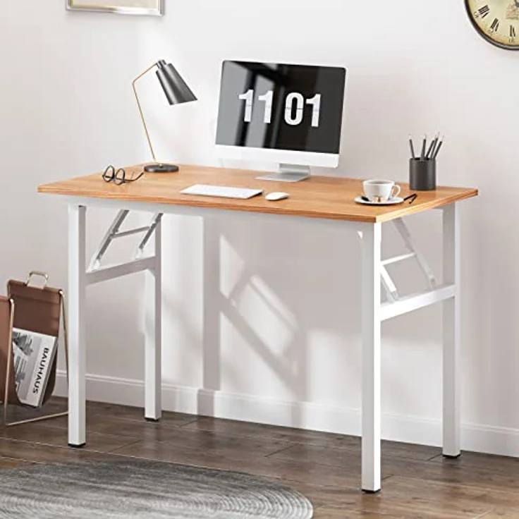 SogesHome Klapptisch Computertisch 100 x 60 x 75 cm PC Tisch Schreibtisch Bürotisch Büroarbeitsplatz für Home Office Verwendung Schreibtisch Esstisch Konferenztisch – Bild 2