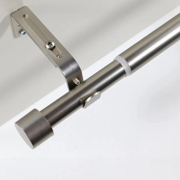 Deco-Raum Gardinenstange Flexa Stilgarnitur Set ausziehbar, Ø 19 mm, 1-läufig, ausziehbar, Wandmontage, verschraubt, Metall, perfekt für Dekoschals Gardinen