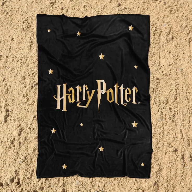 Kinderdecke Harry Potter Stars 130 x 170 cm weich und kuschelig Coral Fleecedecke, BERONAGE, passend zur Bettwäsche, ideal für Sofa, Couch, Bett, Auto, Camping – Bild 3