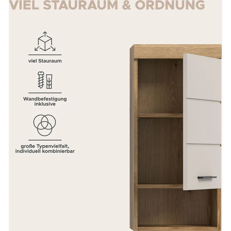 Hängeunterschrank B/H/T: 37x79x24 cm in Evoak Oak Nachbildung – Bild 9