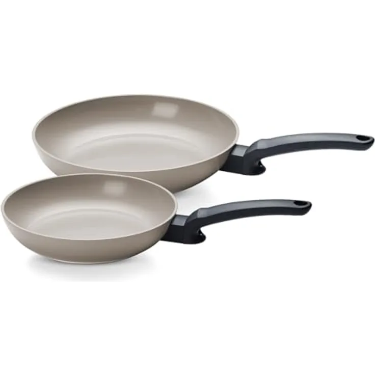 Fissler Pfannen-Set Ceratal® Evo Classic, Aluminium (Set, 1x Bratpfanne 24 cm + 1x Bratpfanne 28 cm), 2-teiliges Keramikpfannen-Set