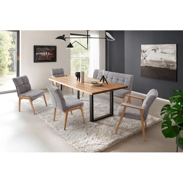DEBA Tisch Wildeiche massiv 100cm x 200cm x 76cm – Bild 2