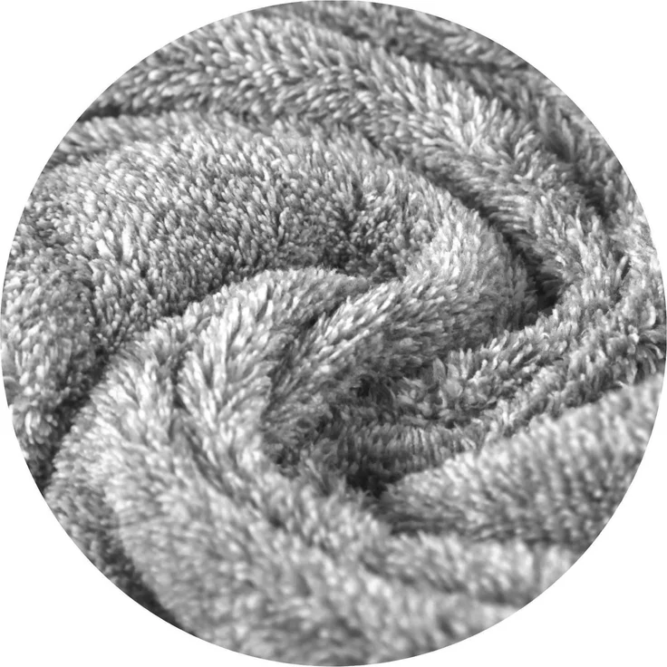 Haarturban ( Grau ) Cozy mit Knopf - 25x65cm ( One SIze ) Superweich Flauschig - Saugstark, Handtuch Haare Turban Haarhandtuch Schnelltrocknend – Bild 7