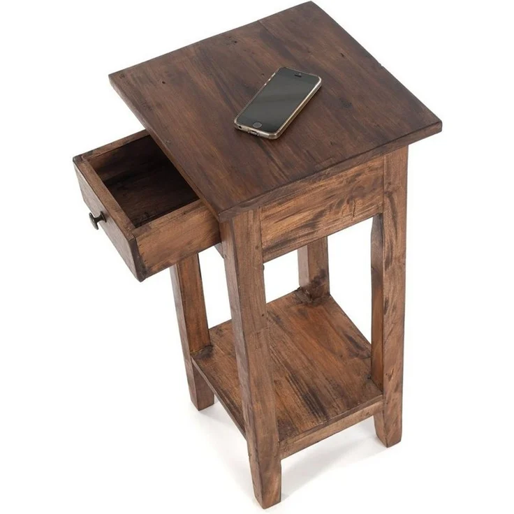DESIGN DELIGHTS Telefontisch TELEFONTISCH "DRAWER 65", Mahagoni, 65x31x31 cm, Beistelltisch, Far – Bild 3