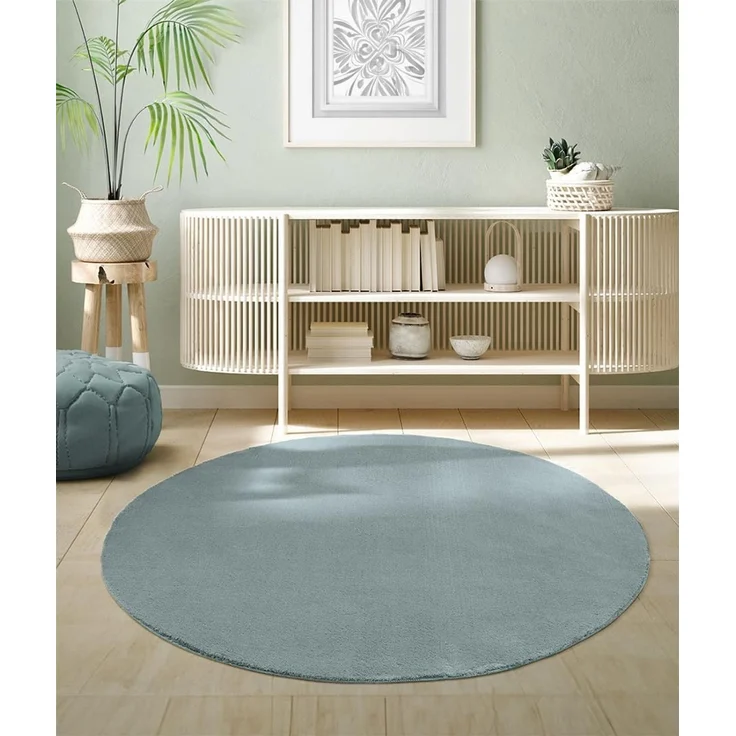the carpet Teppich Relax round, rund, Höhe: 16 mm, waschbarer Wohnzimmer Teppich modern rutschfest – Bild 1