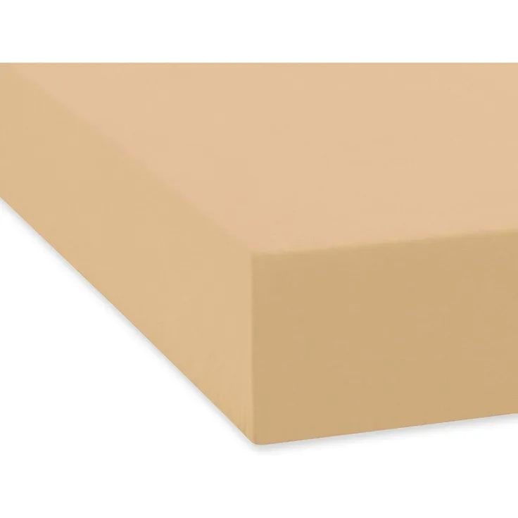 Traumschlaf Feinbiber Spannbettlaken|180x200 - 200x200 cm| sand