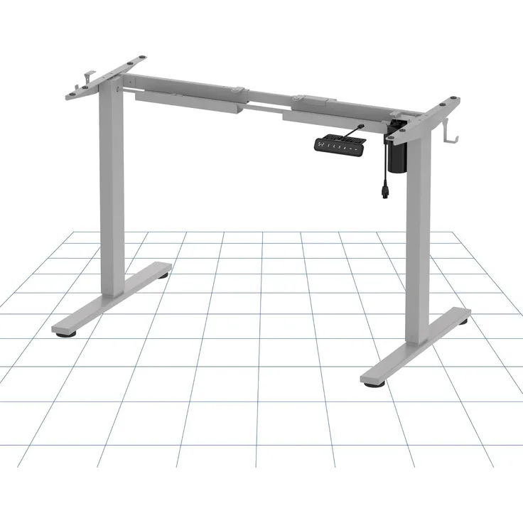 FLEXISPOT Basic Plus Höhenverstellbarer Schreibtisch Esstisch Elektrisch höhenverstellbares Tischgestell 2-Fach-Teleskop, mit Memory-Steuerung (Grau)