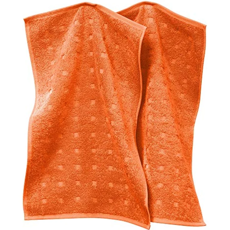 Möve Gästehandtuch Gästetuch 2er-Pack "Quadretti", Frottier (2-St), Walk-Frottier Uni – Bild 2
